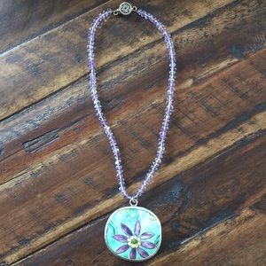 Ceramic printed necklace